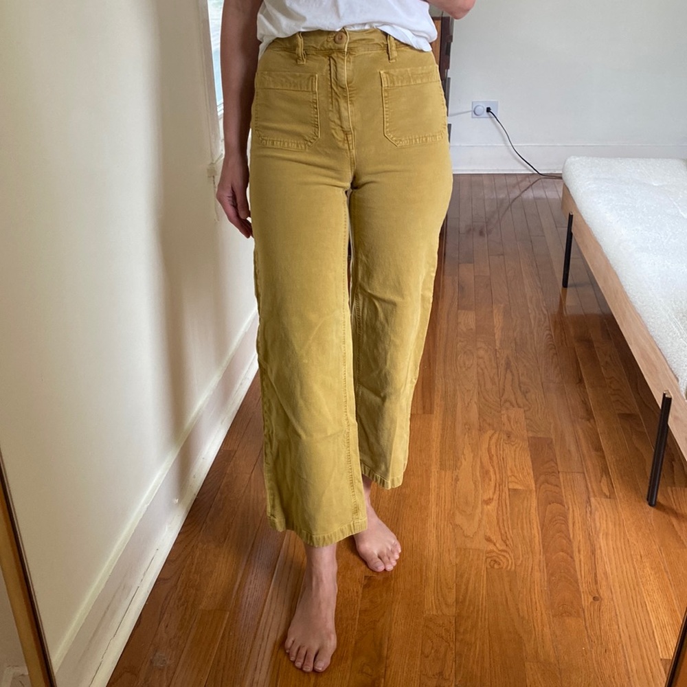 J.Crew like new straight-leg marigold pant.